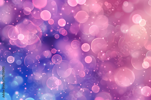 Abstract Pink Blue Celestial Bokeh Background © Psykromia