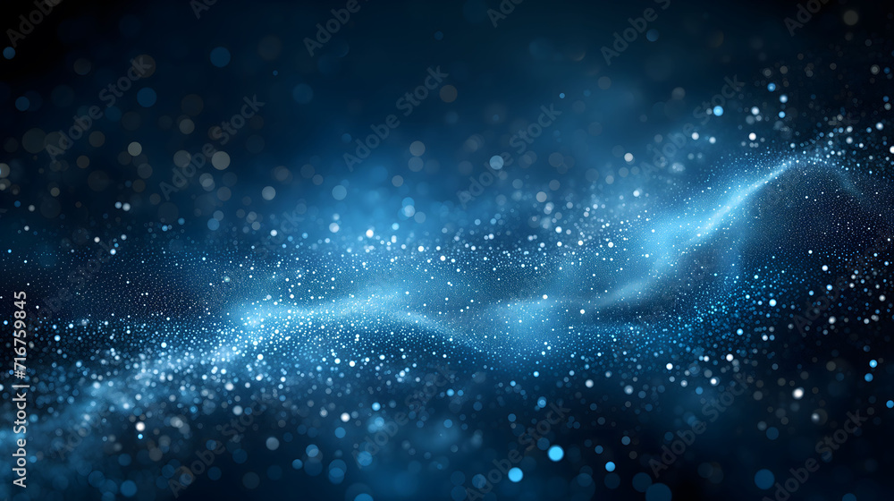 Abstract Blue Particle Fusion Surface Background