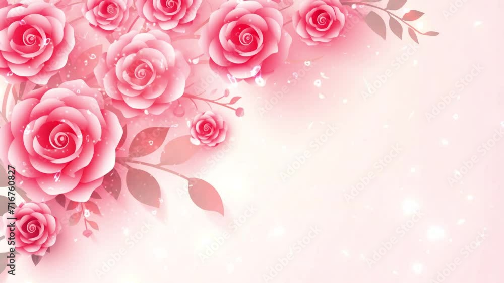 Elegant Mothers Day Banner Template with Pink flower. Springtime composition with copy space.. seamless looping overlay 4k virtual video animation background Elegant Mothers Day Banner Template with Pink flower. Springtime composition with copy space.. seamless looping overlay 4k virtual video animation background