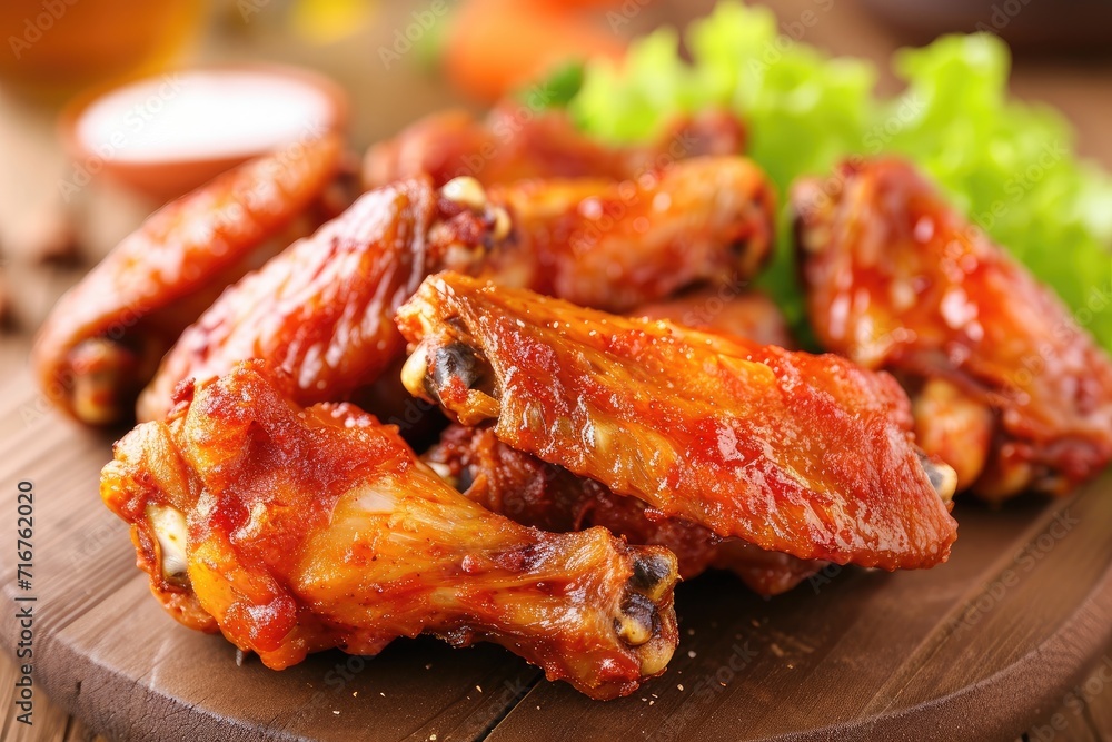 close of juicy chicken wings close of juicy chicken wings