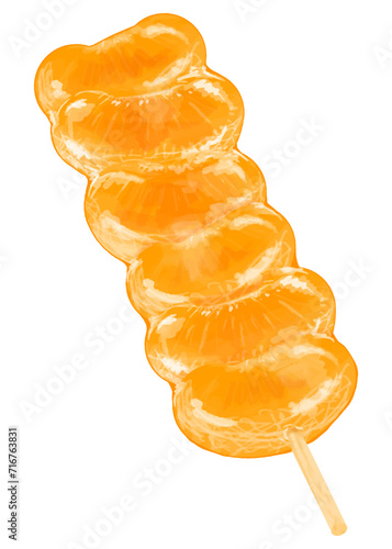 ツヤツヤしたみかんのタンフル・みかん飴・フルーツ飴6連