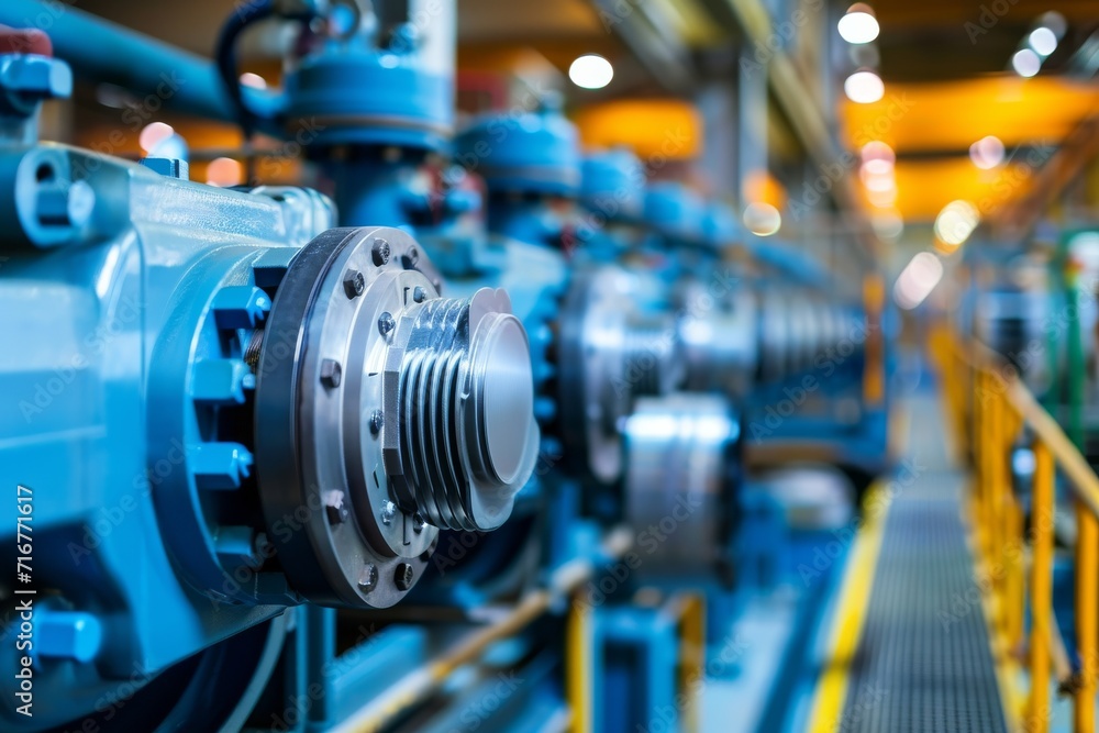 Detailed view of a business's predictive maintenance system for industrial machinery Detailed view of a business's predictive maintenance system for industrial machinery