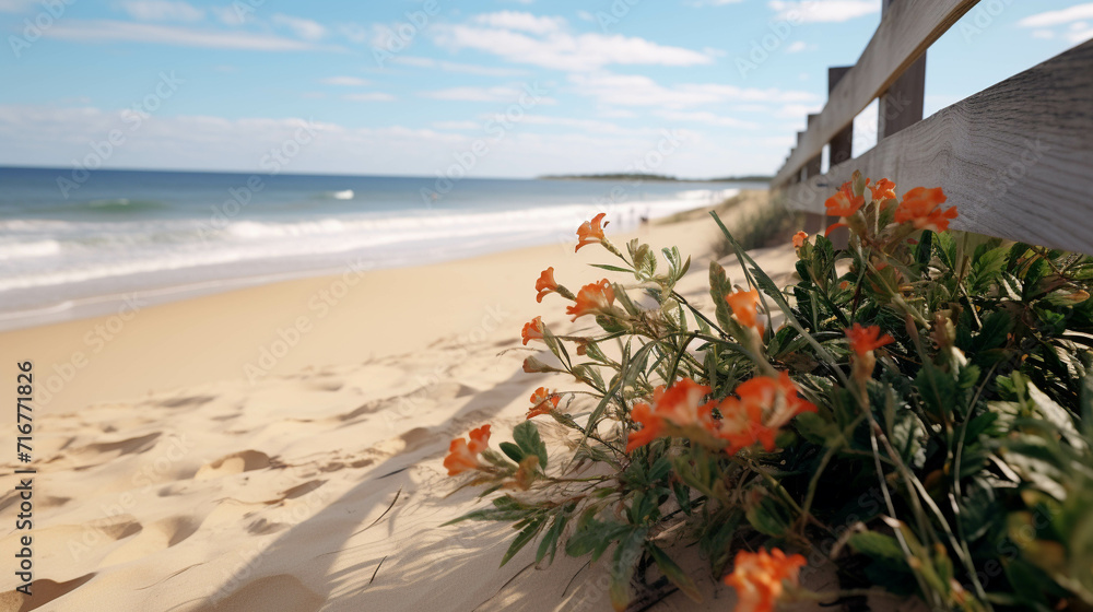 flowers on the beach high definition(hd) photographic creative image