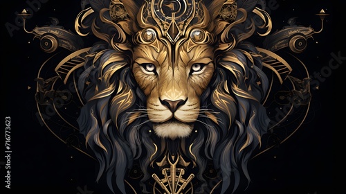 lion head illustration © Ziyan