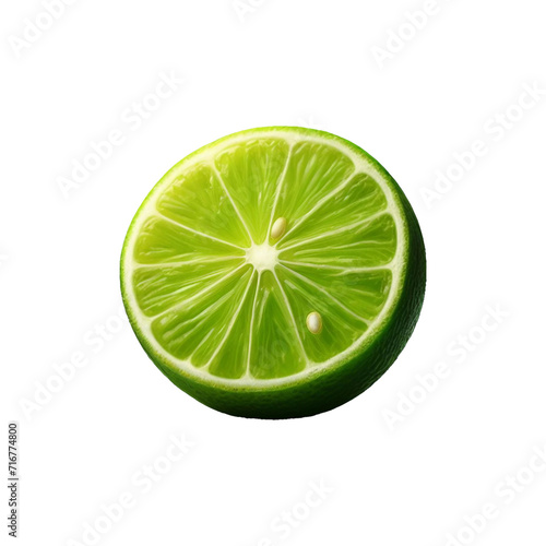 Lemon isolated on alpha layer on transparent background Ai generative.