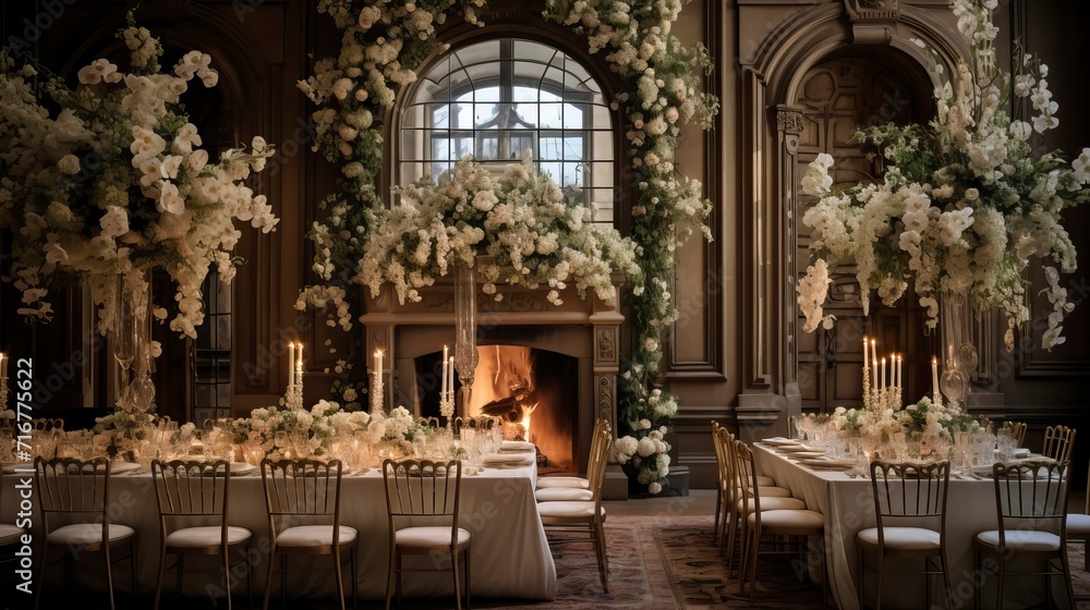 Classic Opulence with Blooms and Golden Light