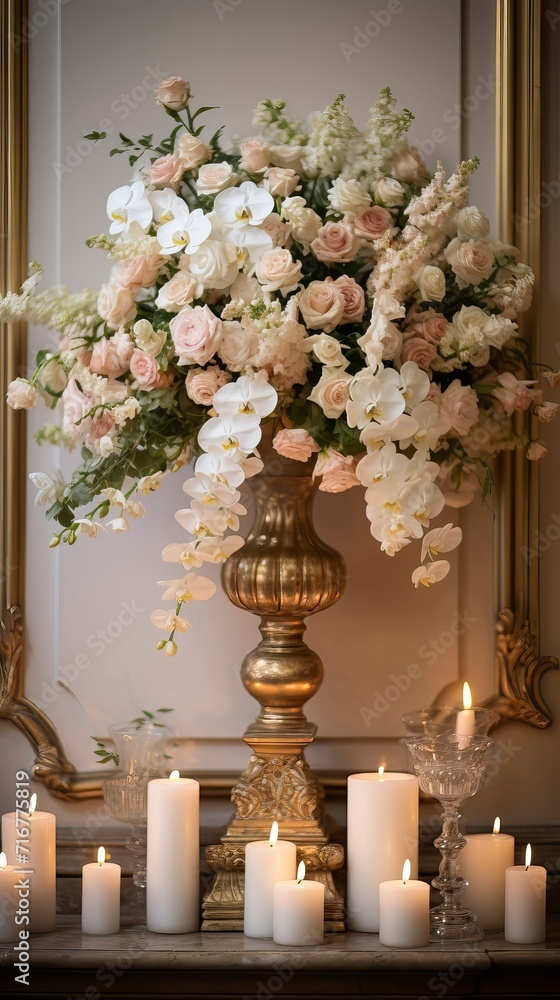 Classic Opulence with Blooms and Golden Light Classic Opulence with Blooms and Golden Light