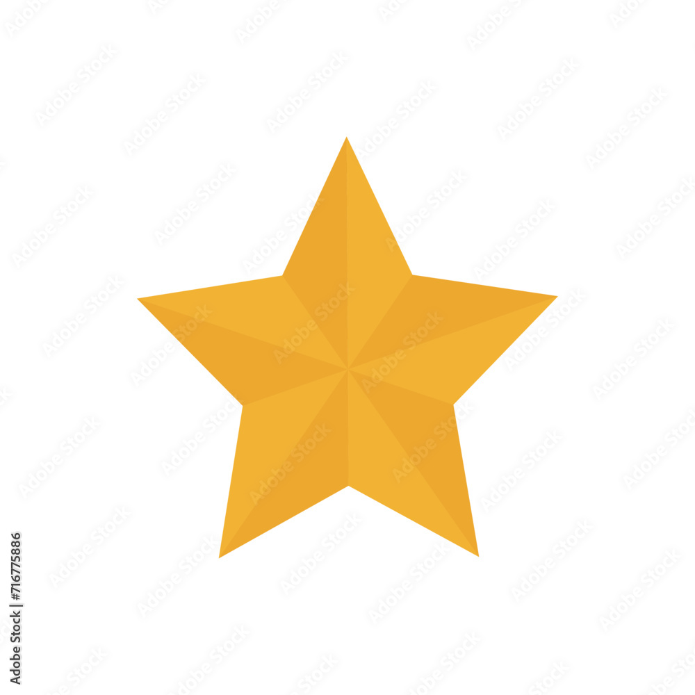 Fototapeta premium Gold star icon. Vector gold star icon. Star icon isolated on white background.