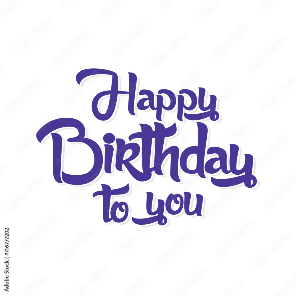 Vector happy birthday lettering text banner with party element for celebration Vector happy birthday lettering text banner with party element for celebration