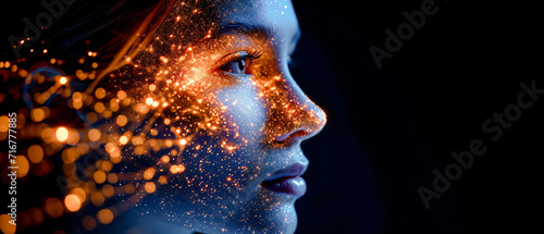 Artificial General Intelligence (AGI), also known as Strong AI refers to a type of Artificial Intelligence that has the Ability to Understand Learn and Apply its Intelligence Symbol Image Background photo
