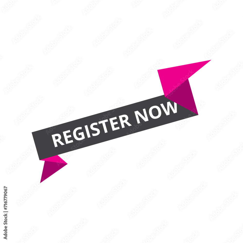 Register now vector illustration modern web banner with text Register Now. Register now vector illustration modern web banner with text Register Now.