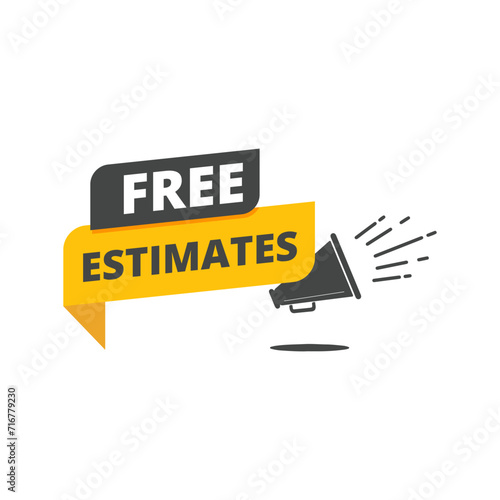 Free estimates vector banner social media template for businesses