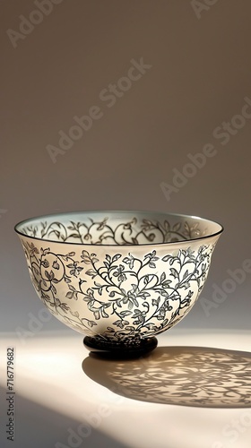 Classic Ornamental Bowl with Delicate Shadow Play