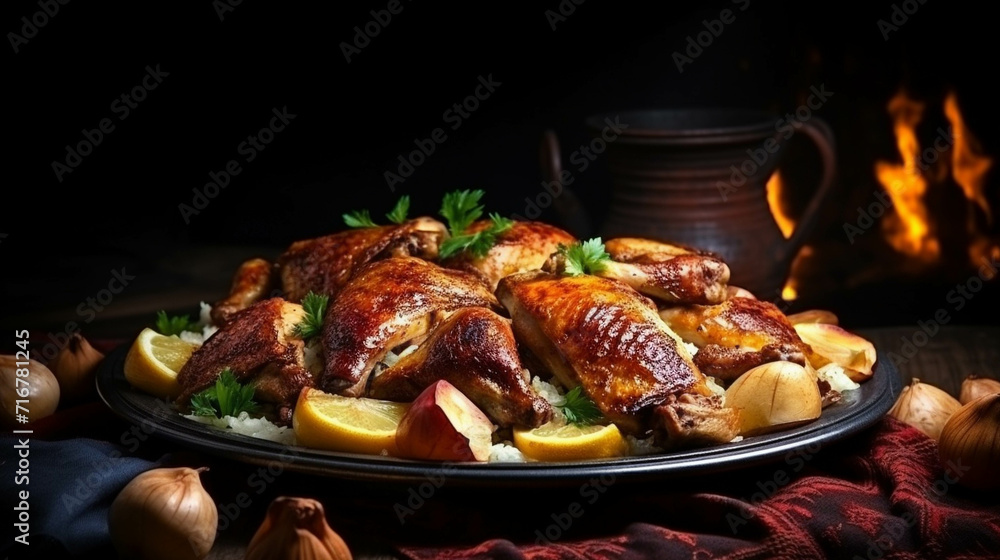 roasted lamb chops high definition(hd) photographic creative image