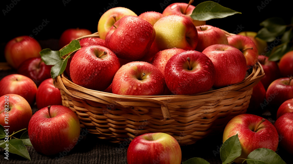 apples in basket high definition(hd) photographic creative image apples in basket high definition(hd) photographic creative image