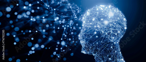 Artificial General Intelligence (AGI), also known as Strong AI refers to a type of Artificial Intelligence that has the Ability to Understand Learn and Apply its Intelligence Symbol Image Background