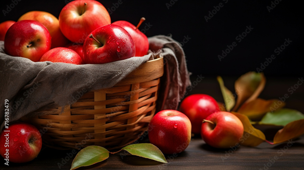 apples in a basket high definition(hd) photographic creative image apples in a basket high definition(hd) photographic creative image