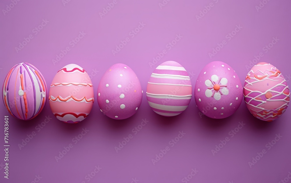 Festive Easter Eggs Adorned with Unique Patterns Festive Easter Eggs Adorned with Unique Patterns