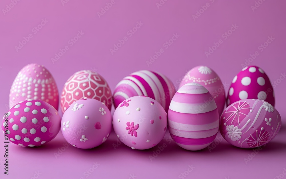 Festive Easter Eggs Adorned with Unique Patterns Festive Easter Eggs Adorned with Unique Patterns