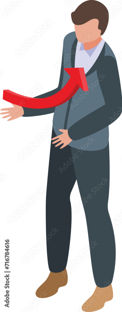 Narrative online profit icon isometric vector. Data partner. Process company Narrative online profit icon isometric vector. Data partner. Process company