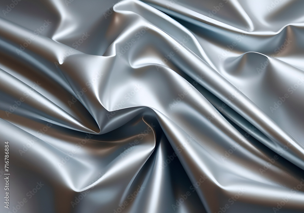 The wrinkled surface of the paper. The background is crumpled. Metallic glossy surfaces. Generative AI The wrinkled surface of the paper. The background is crumpled. Metallic glossy surfaces. Generative AI