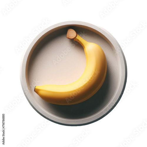 Banana Bunch and one banana isolated on a transparent background Ai generative.
