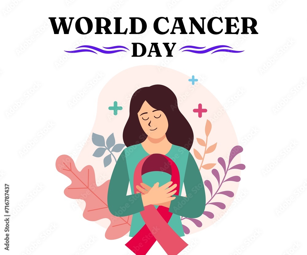 SIMPLE WHITE BACKGROUND WORLD CANCER DAY POST 