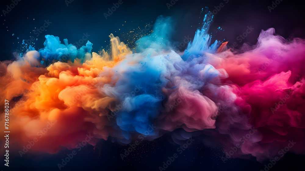 Dust explosion abstract background, Holi background Dust explosion abstract background, Holi background