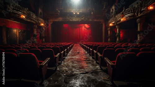 Expansive View of Empty Cinema Hall, a Spacious and Serene Setting