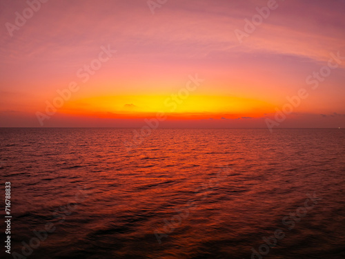 Landscape Sunset sky Nature beautiful Light Sunset or sunrise over sea Colorful dramatic majestic scenery sunset Sky with Amazing clouds and waves in sunset sky Nature light cloud background