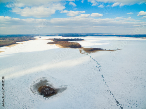 Upalty island on the frozen...