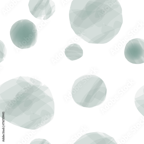 Abstract geometric seamless pattern. Artistic minimal circles watercolor seamless pattern. Bubbles textured design element