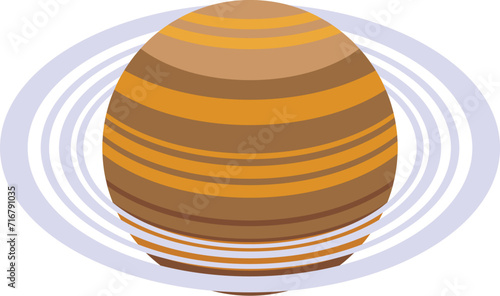 Saturn planet icon isometric vector. Space solar system. Science orbit