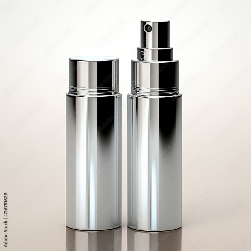 cosmetic bottle with sliver cap mockup cosmetic bottle with sliver cap mockup
