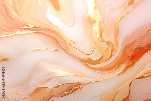 Abstract background with fluid art. Elegant background for website screensavers, postcards and notebook covers. Beige, pink and peach color scheme