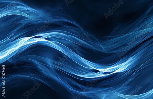 Abstract Blue Waves, Swirls, and Flowing Waves Background