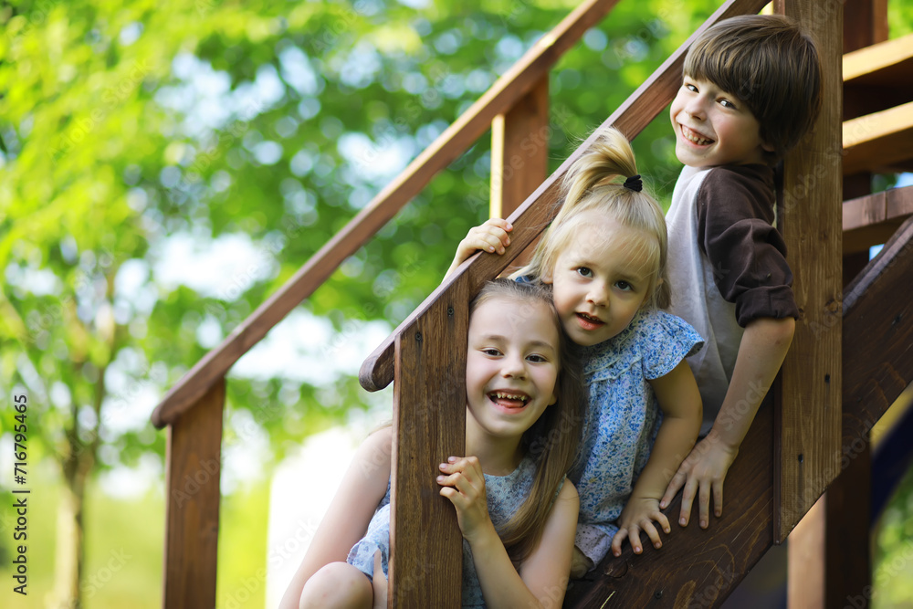 Children walk in the summer in nature. Child on a sunny spring morning in the park. Traveling with children. Children walk in the summer in nature. Child on a sunny spring morning in the park. Traveling with children.