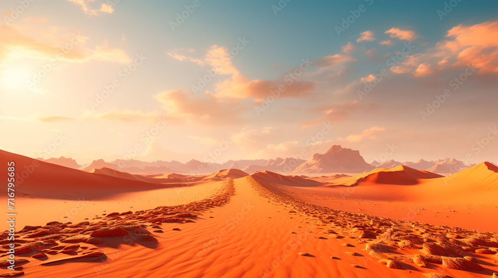 desert landscape with clouds desert landscape with clouds
