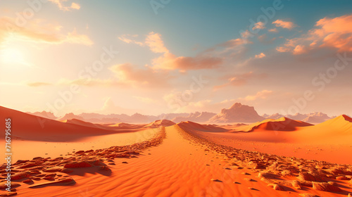 desert landscape with clouds