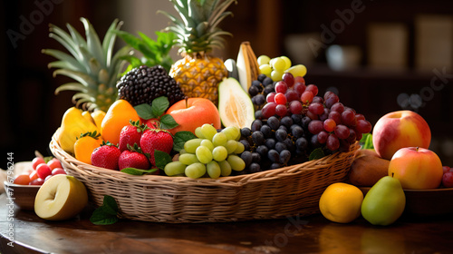 fruit basket with fruits © Viktor