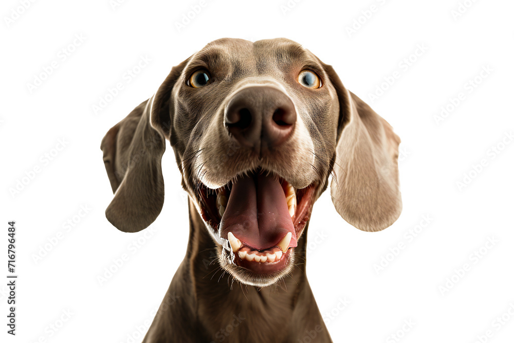 Cute playful doggy or pet is playing and looking happy. transparent background