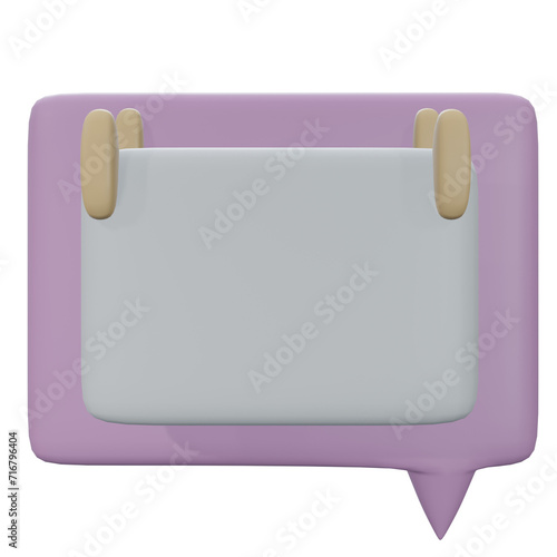 3d minimal chat bubbles