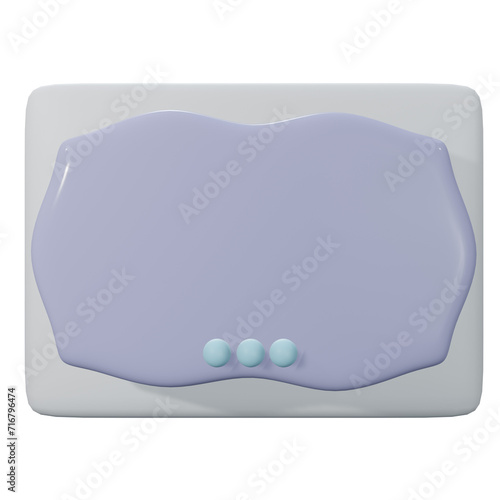 3d minimal chat bubbles