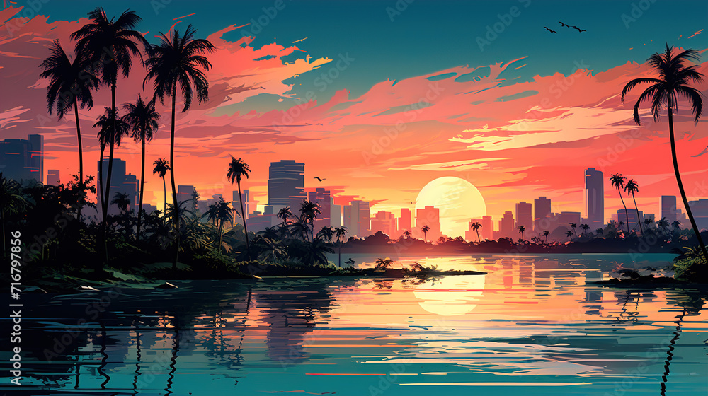 Obraz premium Miami_landscape