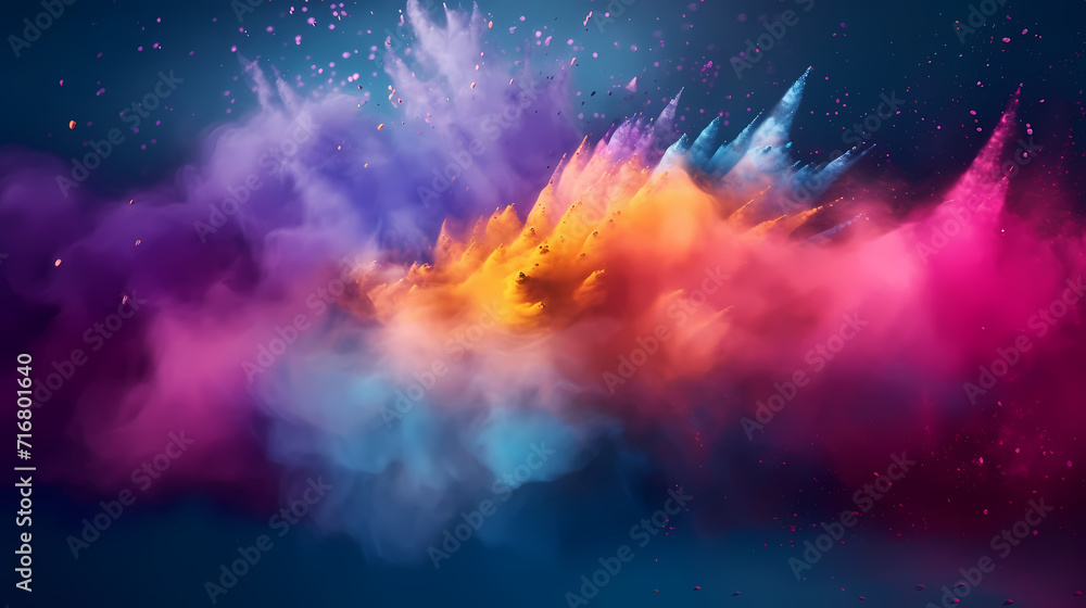 Dust explosion abstract background, Holi background Dust explosion abstract background, Holi background
