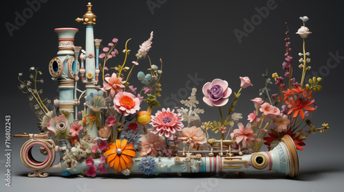 Wallpaper Mural floral clarinet Torontodigital.ca