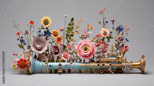 Wallpaper Mural floral clarinet Torontodigital.ca