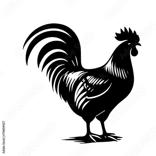 chicken silhouettes vector set