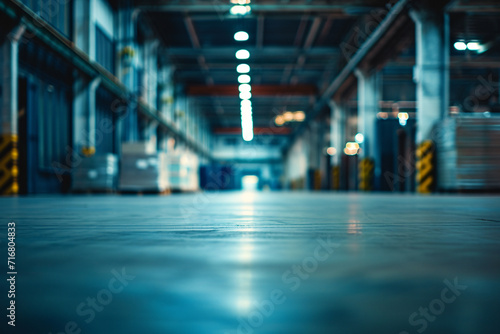 Blurry and defocused warehouse background © Dennis