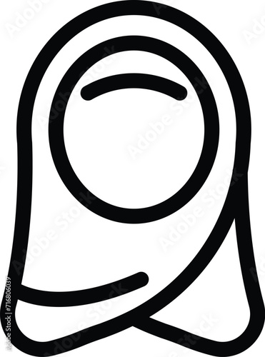 Career female casual icon outline vector. Saudi outfit. Woman dress modern